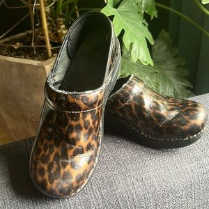DANSKO animal print clogs